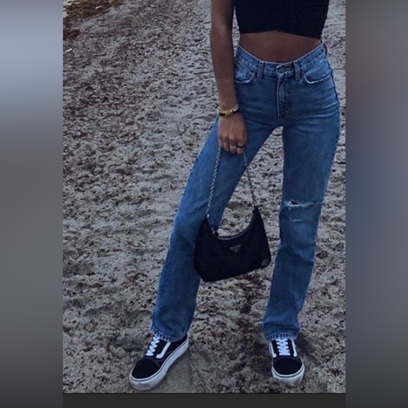 Carmar Denim - Carmar womans straight leg boyfriend Distressed Jeans size 29